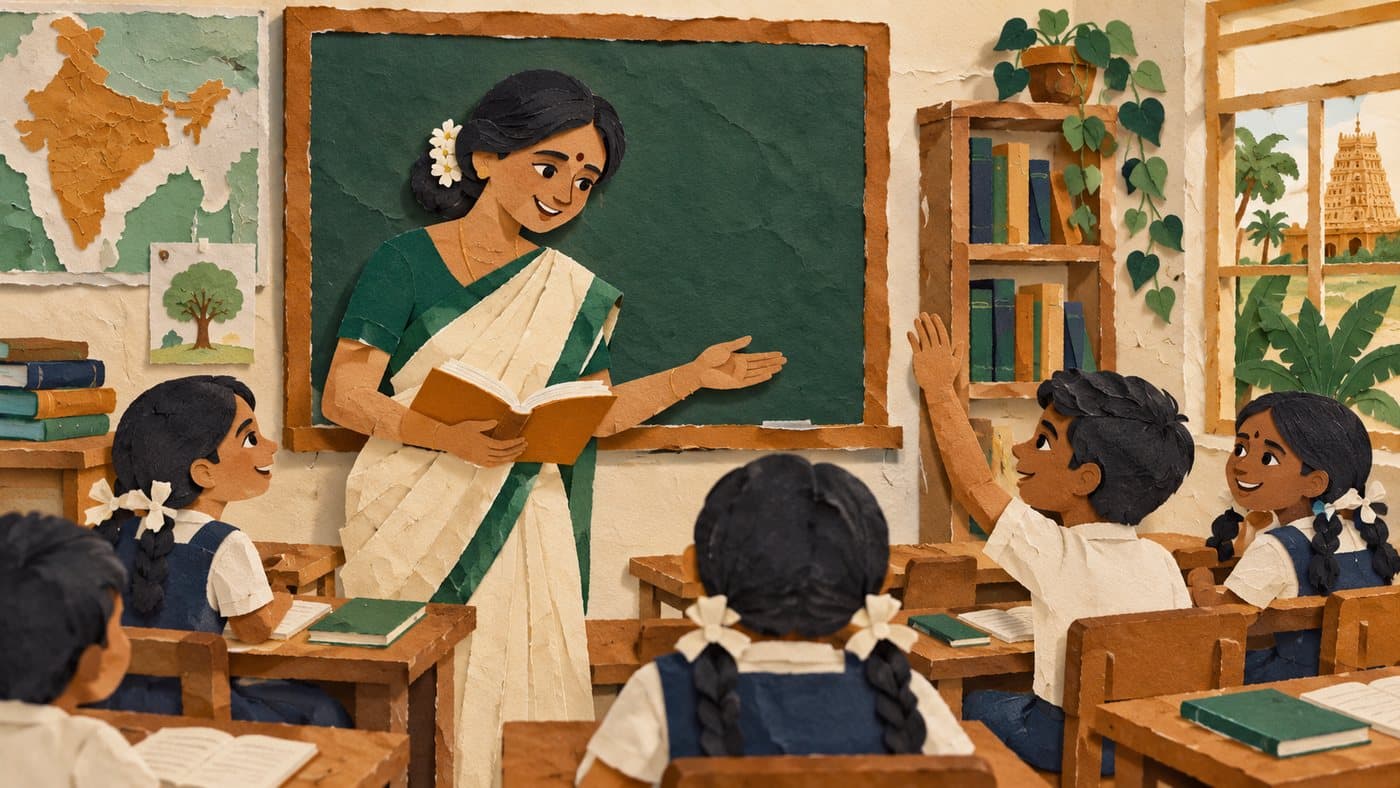 A mentor guiding students